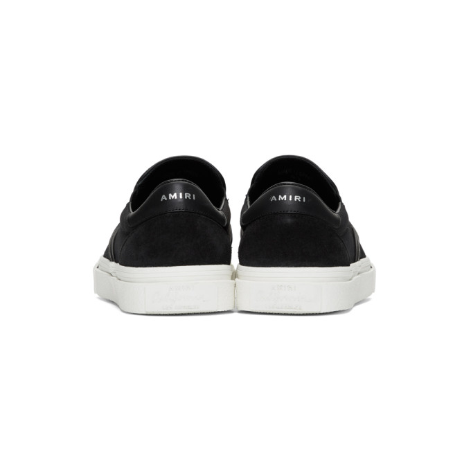 AMIRI AMIRI BLACK SKELETON TOE SLIP-ON SNEAKERS