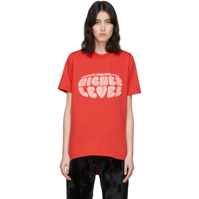 Martine Rose Red Front Seam Lacksley T-shirt