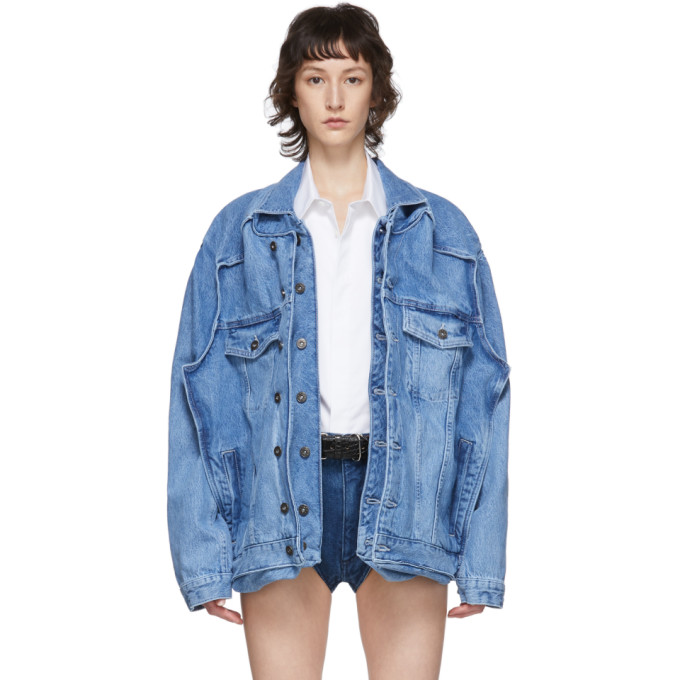 Y/PROJECT Y/PROJECT SSENSE EXCLUSIVE BLUE DENIM POP-UP JACKET