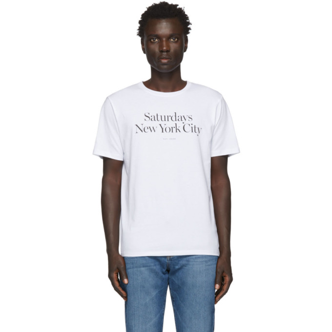 Saturdays NYC White Miller Standard T Shirt