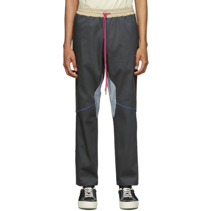 RHUDE RHUDE GREY PUMA EDITION WOVEN LOUNGE trousers