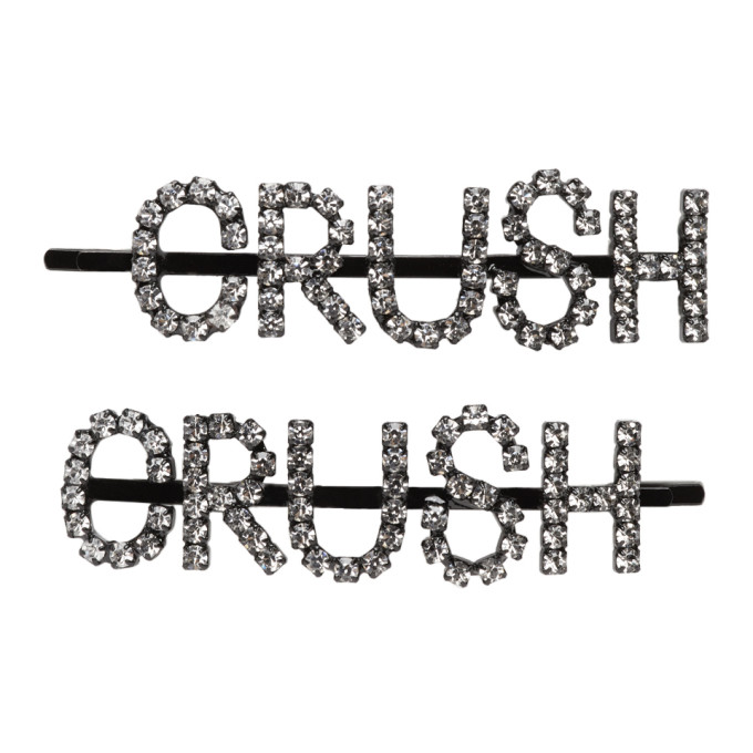 ASHLEY WILLIAMS ASHLEY WILLIAMS BLACK AND TRANSPARENT CRUSH HAIR CLIP SET