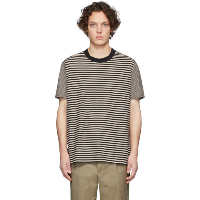 JOSEPH JOSEPH BEIGE COMBO STRIPE T-SHIRT