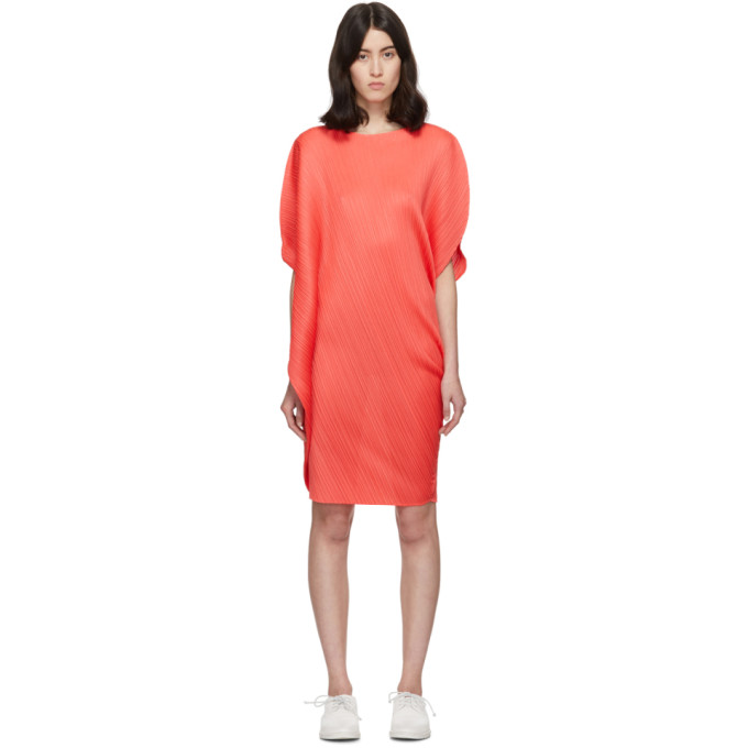 issey miyake red dress