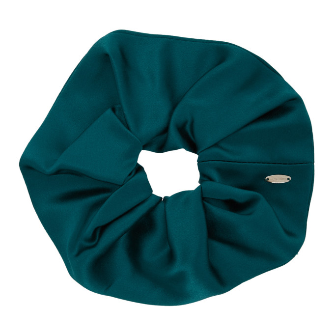 Sophie Buhai Ssense Exclusive Green Elegant Scrunchie In Teal