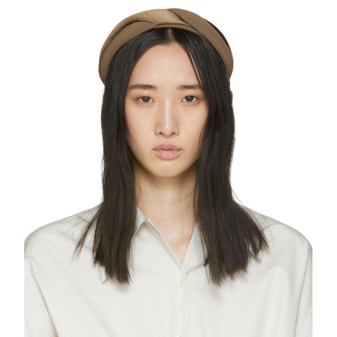 Sophie Buhai Beige Classic Turban Headband In Mocha