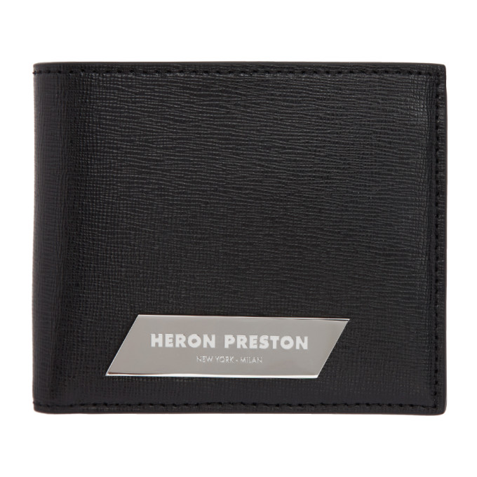 Heron Preston Black Bifold Wallet In 1000 Black