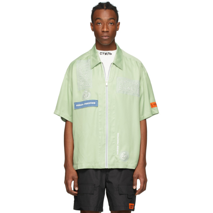 HERON PRESTON HERON PRESTON GREEN SAMI MIRO VINTAGE EDITION SATIN SHIRT