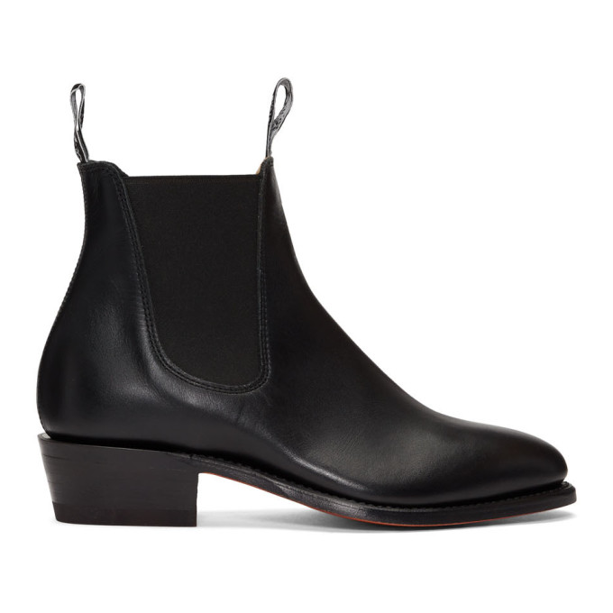 R.M. Williams Black Yearling Chelsea Boots