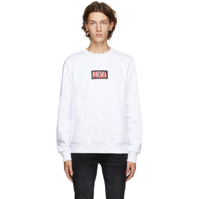 diesel white sweatshirt