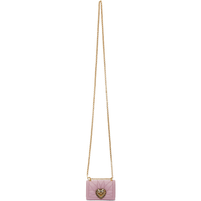 Dolce and Gabbana Pink Mini Devotion Crossbody Bag