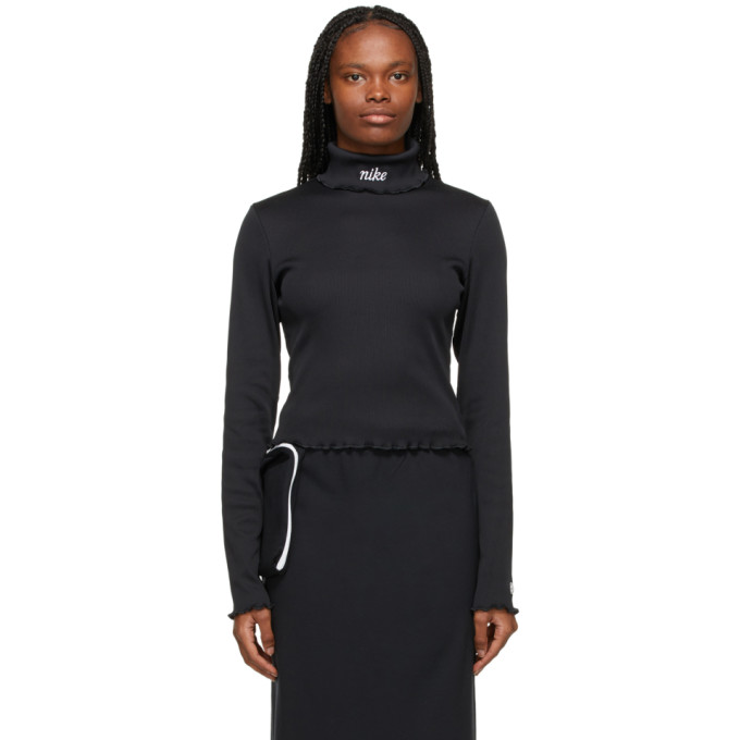 Nike Black Ribbed Sportswear Essential Turtleneck