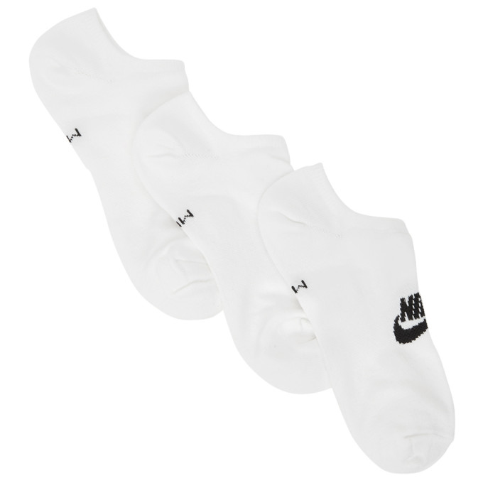 Nike Three Pack White Essential Everyday No Show Socks 202011M22028002