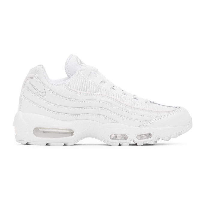 Nike White and Grey Air Max 95 Essential Sneakers - CT1268