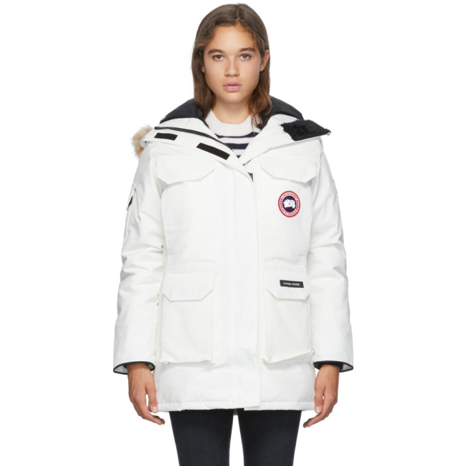 Canada Goose White Down Expedition Parka