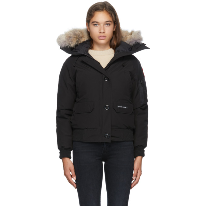 Canada Goose Black Down Chilliwack Bomber Jacket