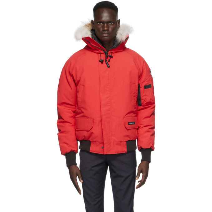 Canada Goose Red Down Chilliwack Bomber Jacket