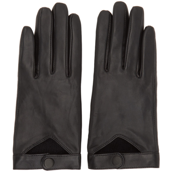 MACKAGE MACKAGE BLACK LAMBSKIN GABIA GLOVES