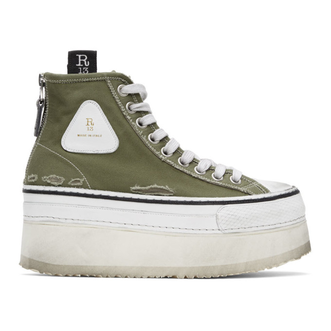 green platform sneakers