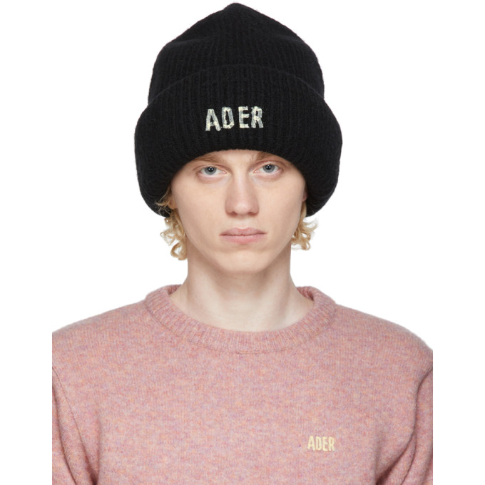 ADER ERROR ADER ERROR BLACK MASK LOGO BEANIE