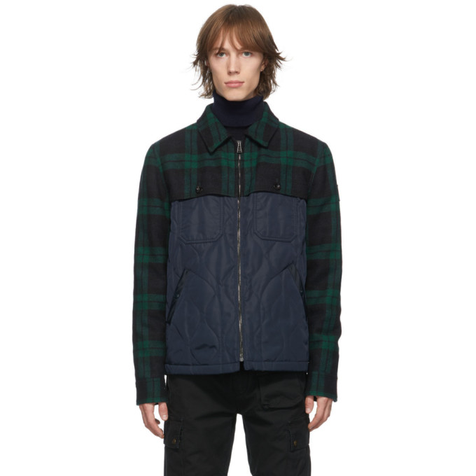 Belstaff Belstaff Navy and Green Lodge Jacket