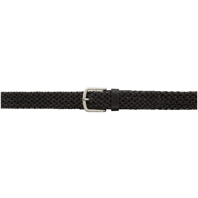 Boss Black Woven Sash Belt