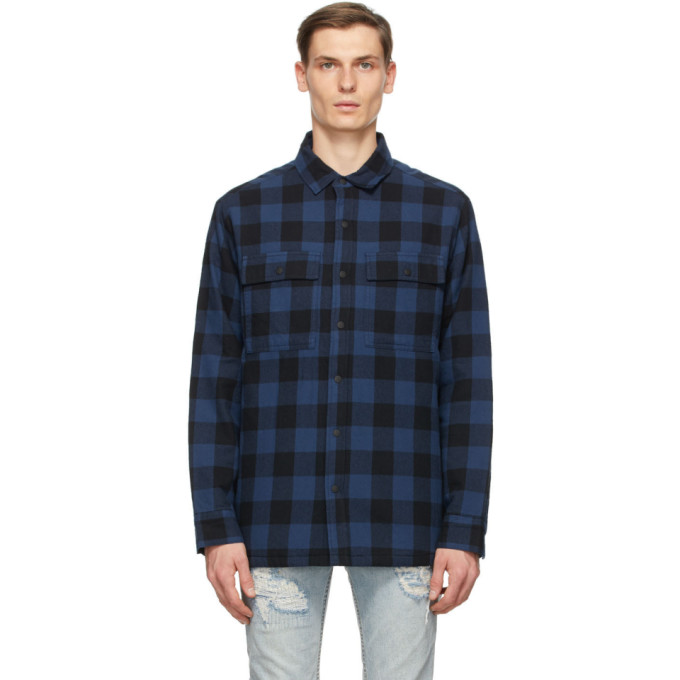 Ksubi Blue and Black Check Shirt