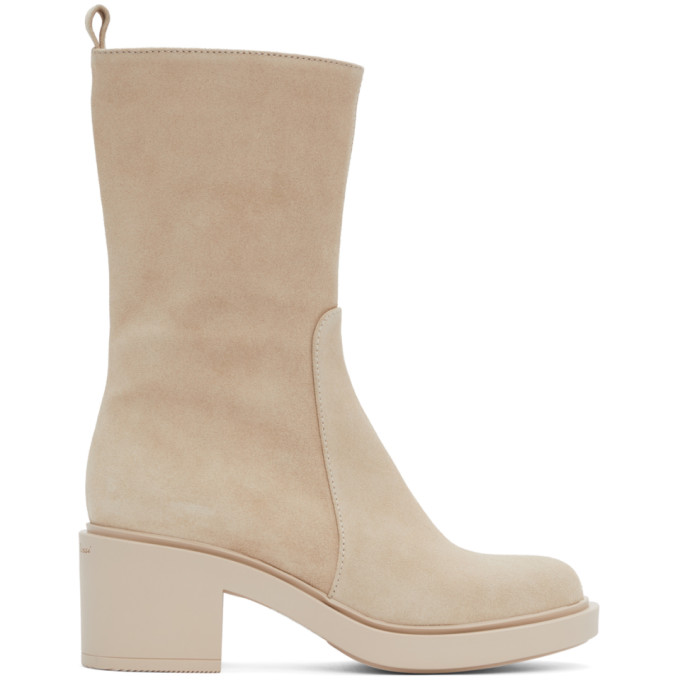 Gianvito Rossi Tan Suede Exton Boots