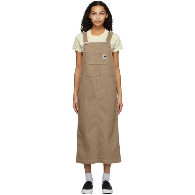 Carhartt Work In Progress Beige Bib Skirt Dress