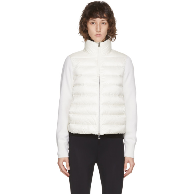 Moncler Moncler White Down Paneled Jacket