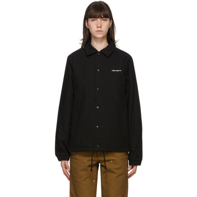 Carhartt Work In Progress Carhartt Work In Progress Black Canvas Coach Jacket