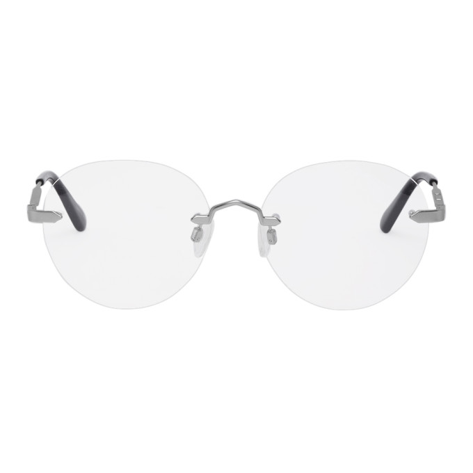 McQ Alexander McQueen Silver McQ Swallow Rimless Circular Glasses