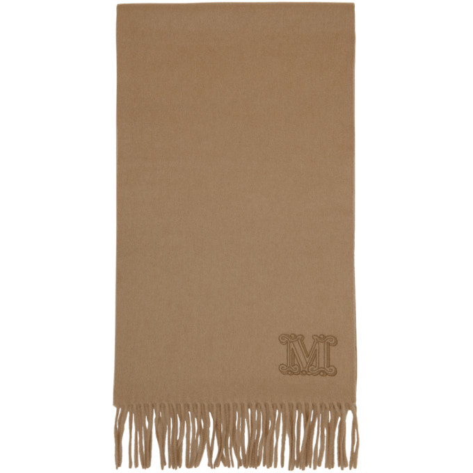 Max Mara Tan Cashmere Scarf