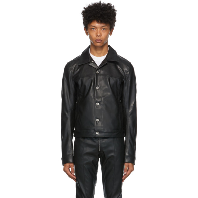 Rick Owens Drkshdw Rick Owens Drkshdw Black Faux Leather Worker Jacket