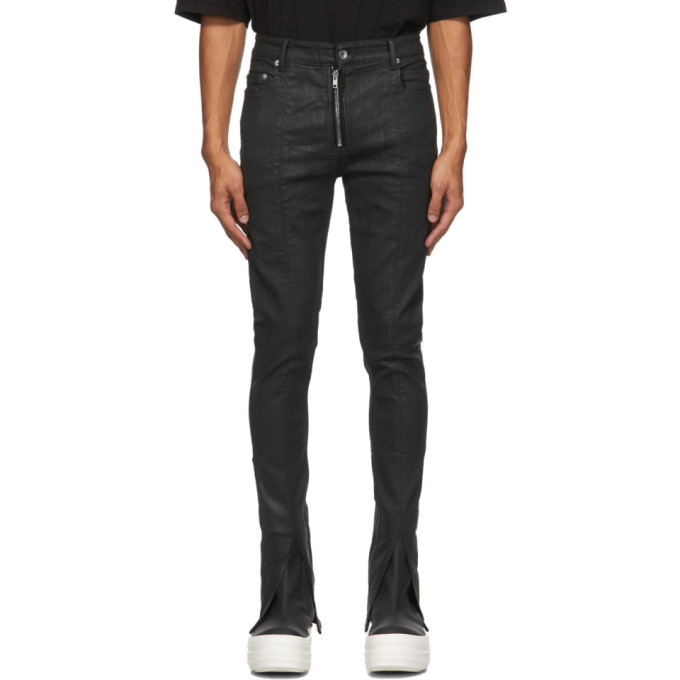 Rick Owens Drkshdw Black Slit Tyrone Jeans