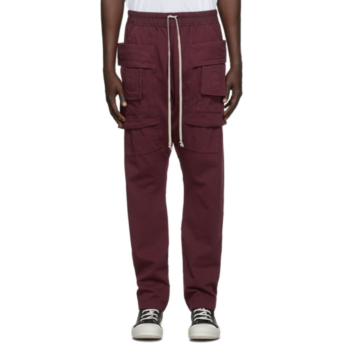 mens burgundy cargo pants