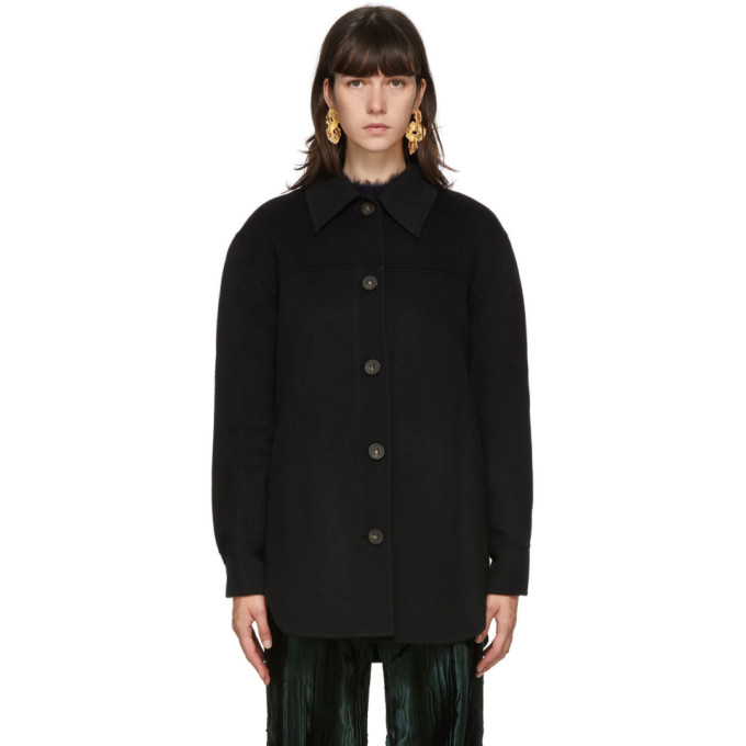 Acne Studios Acne Studios Black Wool Over Shirt Jacket