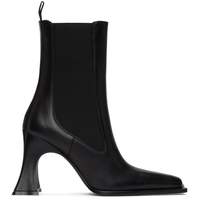 Acne Studios Black Leather Heeled Boots