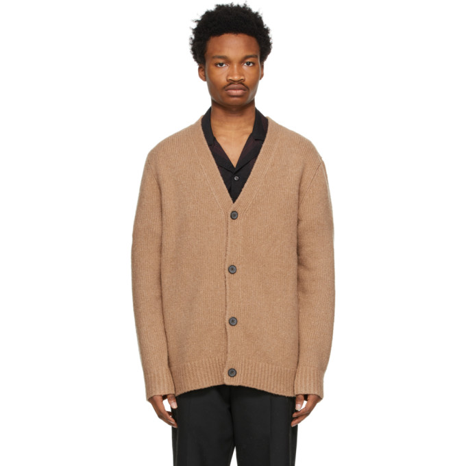 ACNE STUDIOS BROWN WOOL & CASHMERE CARDIGAN