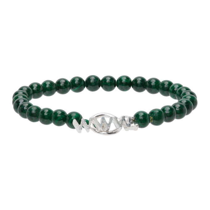 WWW. WILLSHOTT SSENSE Exclusive Green Malachite Bracelet