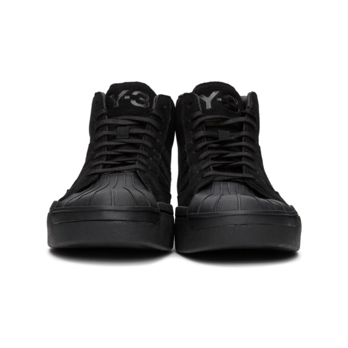 Y-3 Y-3 BLACK YOHJI PRO HIGH-TOP SNEAKERS