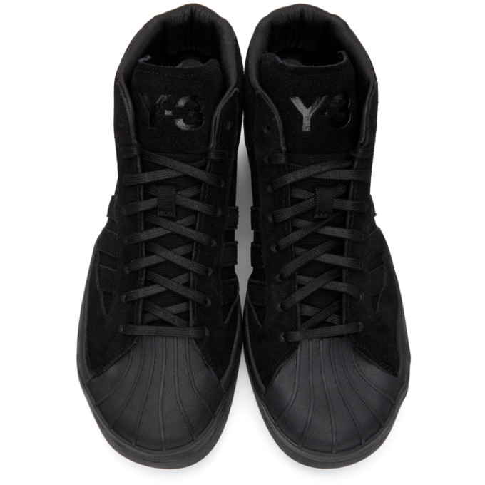 Y-3 Y-3 BLACK YOHJI PRO HIGH-TOP SNEAKERS
