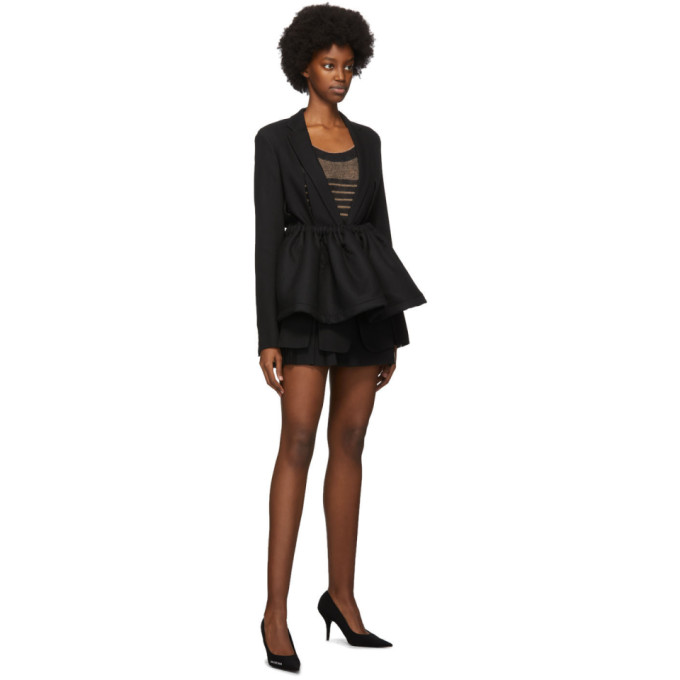 ROKH ROKH BLACK SLASHED BLAZER