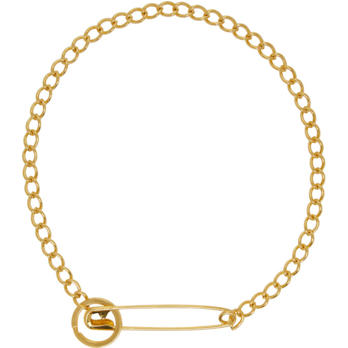Martine Ali SSENSE Exclusive Gold Pin Necklace