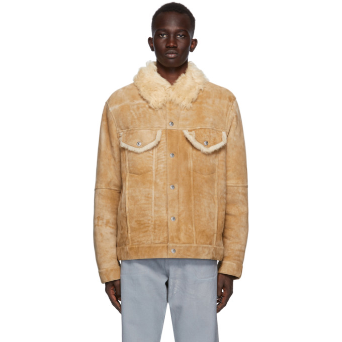 Helmut Lang Helmut Lang Brown Suede Masc Trucker Jacket