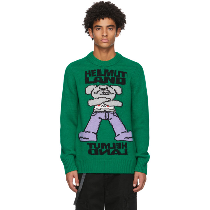 HELMUT LANG HELMUT LANG GREEN HELMUT LAND SWEATER