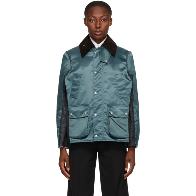 Maison Margiela Maison Margiela Blue Satin Panel Jacket