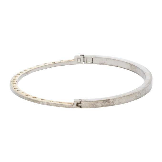 MAISON MARGIELA MAISON MARGIELA SILVER AND GOLD NUMBER BRACELET