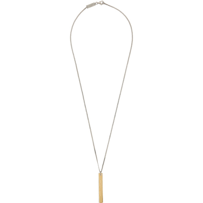 Maison Margiela Gold and Silver Pendant Chain Necklace
