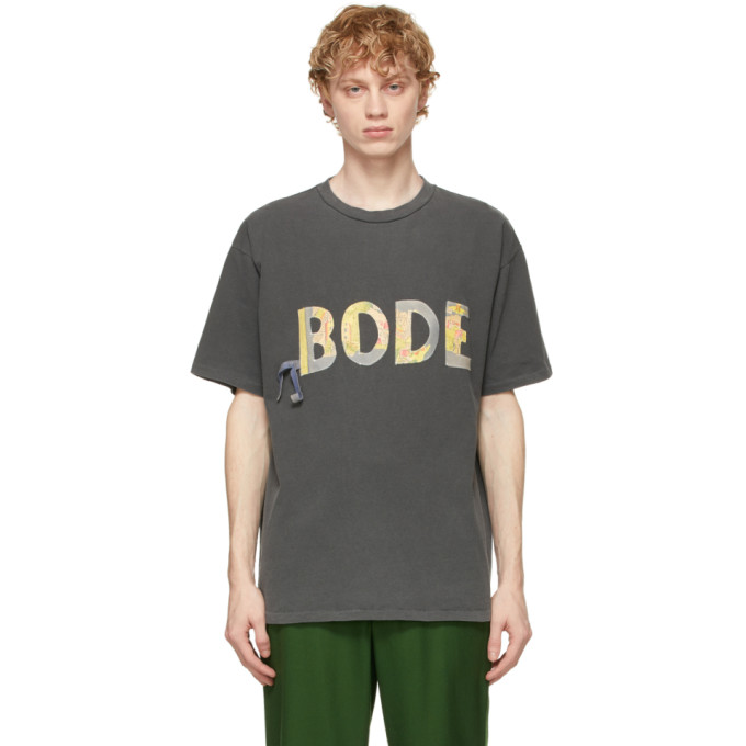 Bode Blue Logo Applique T-Shirt
